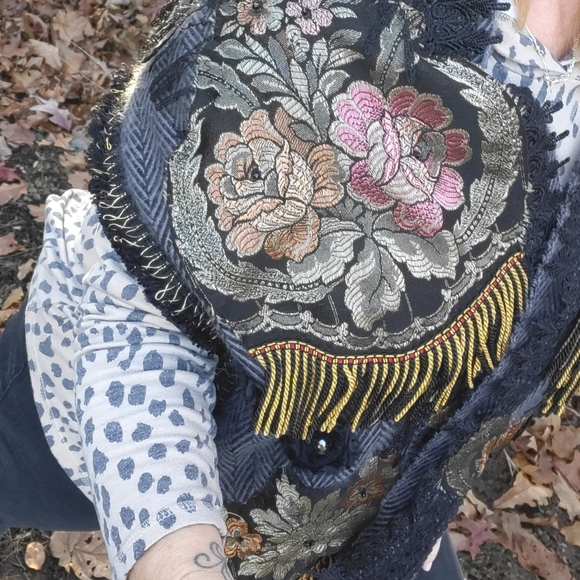 Upcycled Boho Scarf/Wrap - Picture 14 of 16